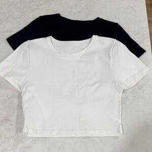 Black and White Crop Tops